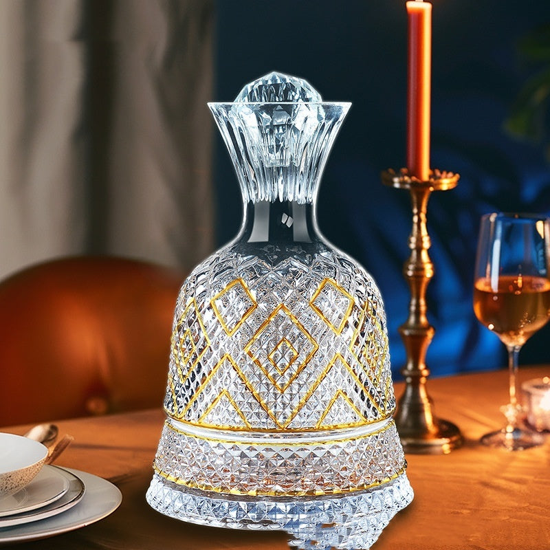 Gold Crystal Bell Wine Decanter