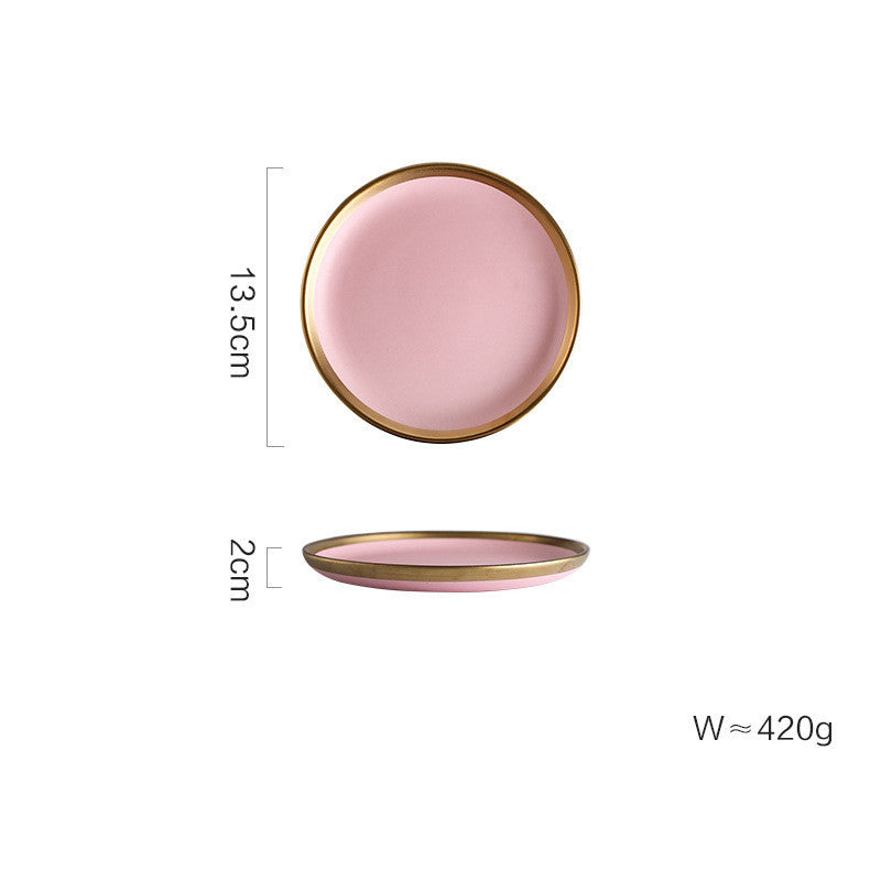 Tableware: Pink & Gold Porcelain Dinnerware