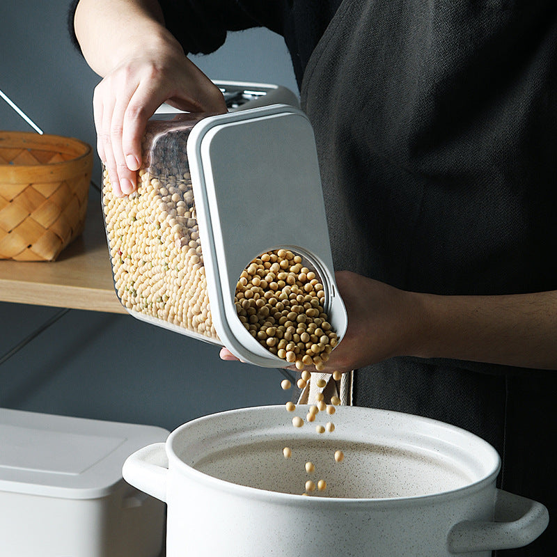 Airtight Cereal-Grain Storage with Pour Spout