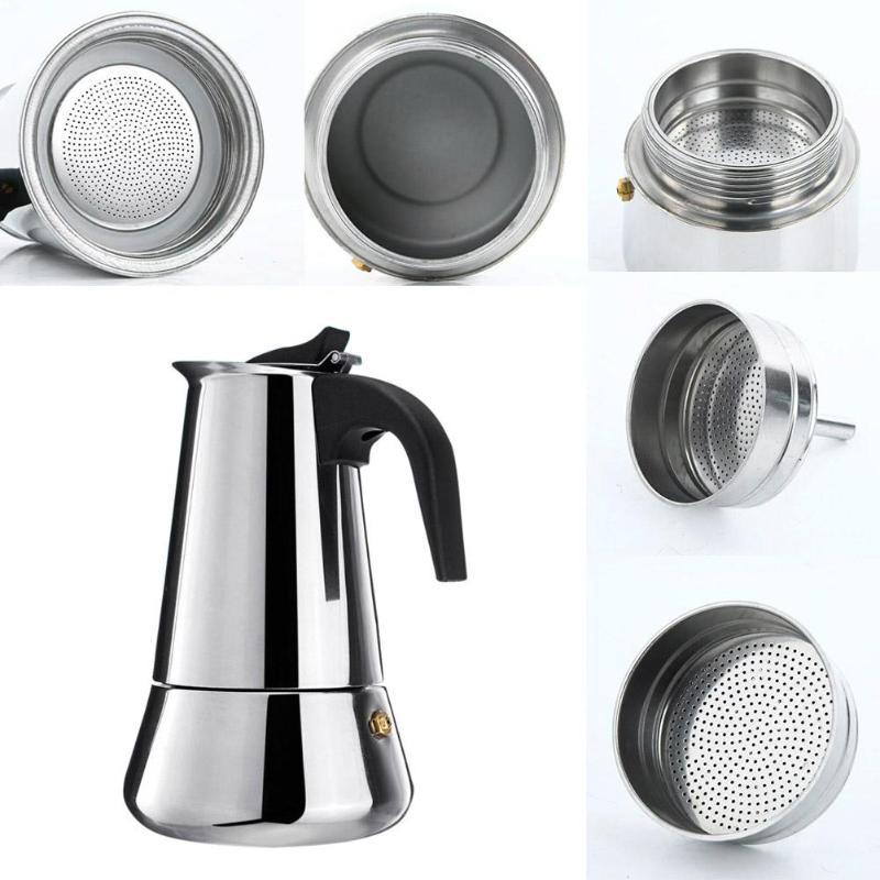 Polished Stainless Moka Pot-4 Sizes