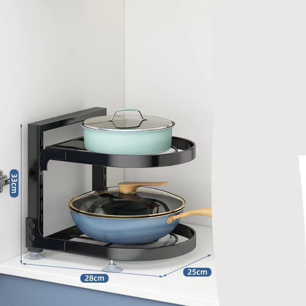 Multi-Level Kitchen Shelving Unit for Heavy or Large Pots