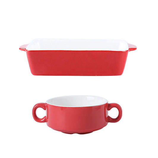 Ceramic Bowl & Loaf Pan Set