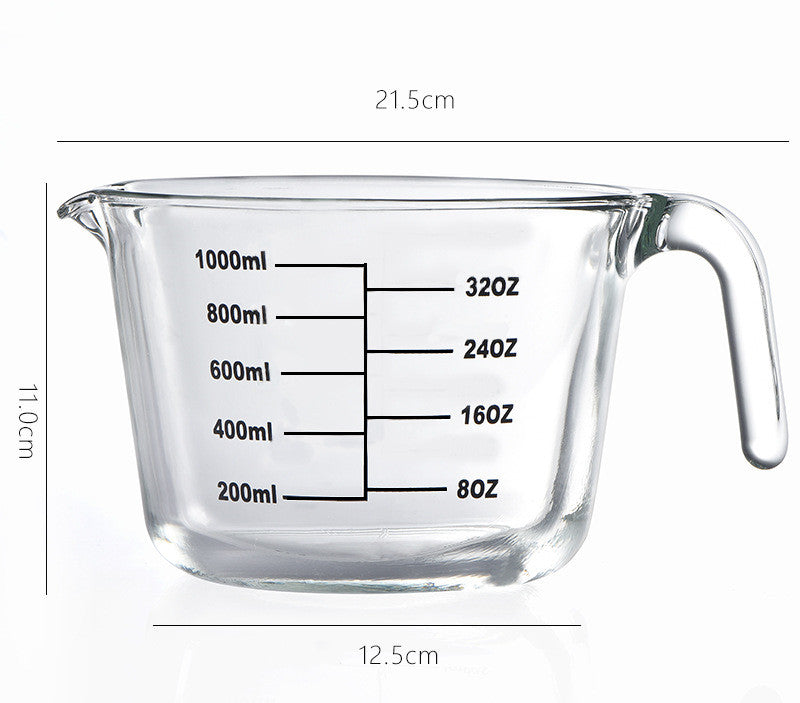 Kitchenware: Anchor Hocking 1 Litre Glass Measuring Jug. Measures in Oz Pints & Ml