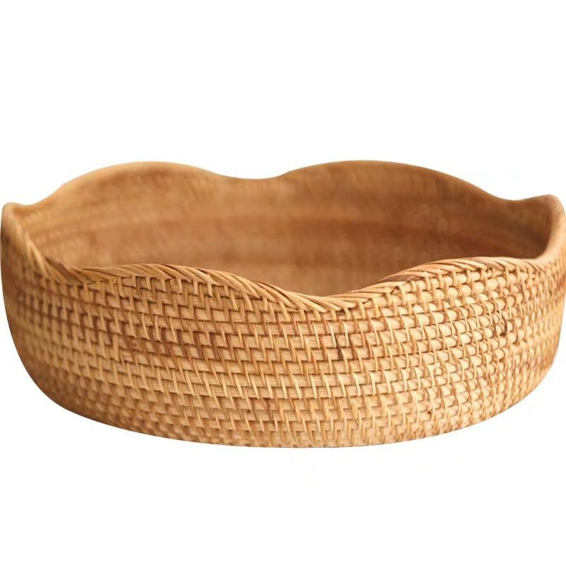 3PC Scalloped Kitchen Wicker Baskets