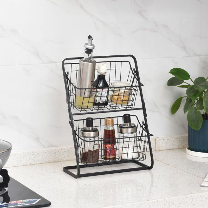 2-Tier Countertop Kitchen Storage Basket