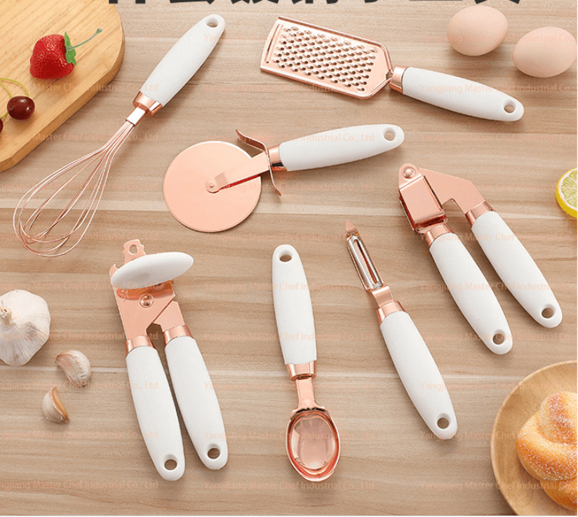 Kitchenware: 7PC Copper & Ceramic Kitchen Tools