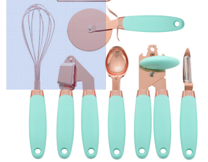 Kitchenware: 7PC Copper & Ceramic Kitchen Tools