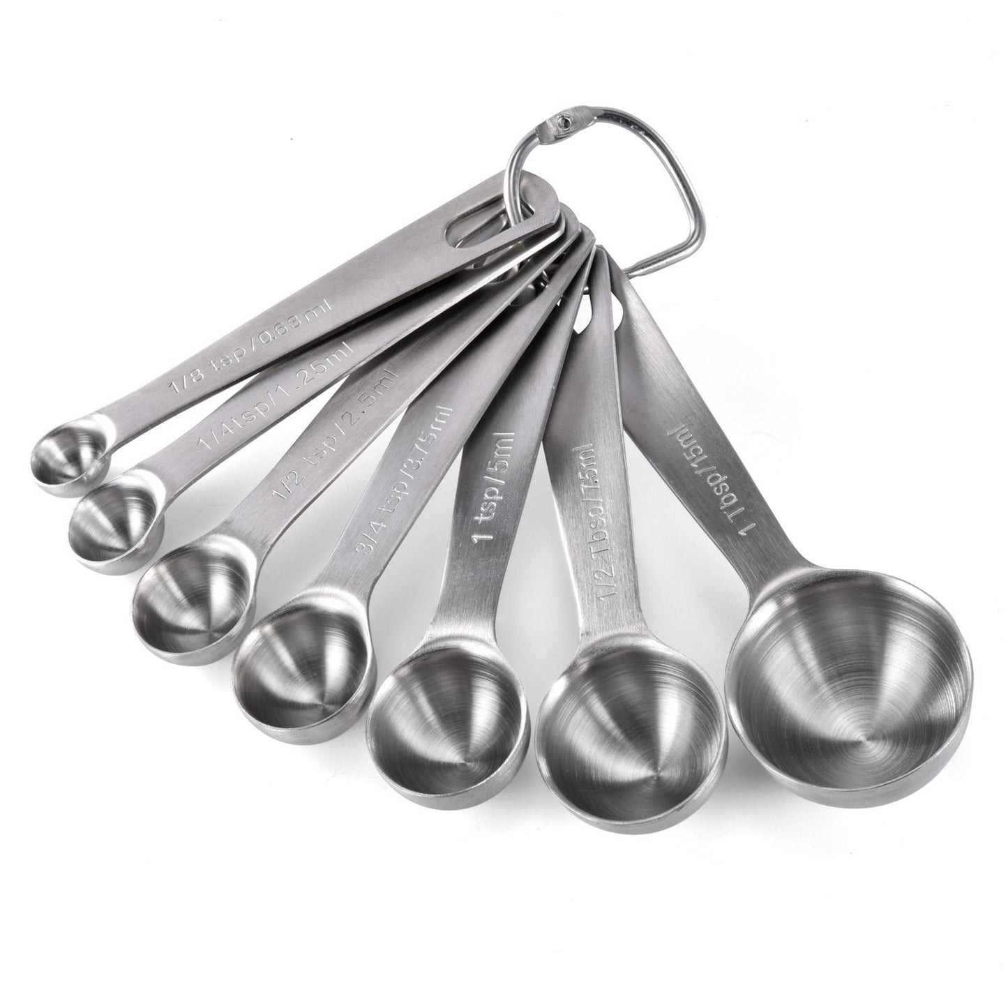 Kitchenware: 14PC Stainless Steel Measuring Cup and Measuring Spoon Set