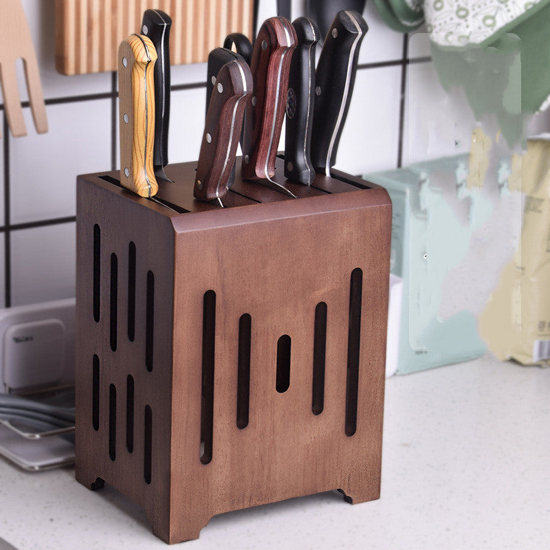 Ventilated Wood Knife Block