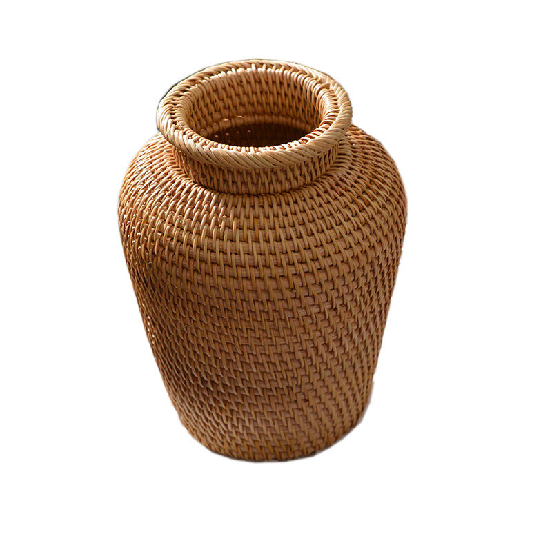 Rattan Tabletop Vase