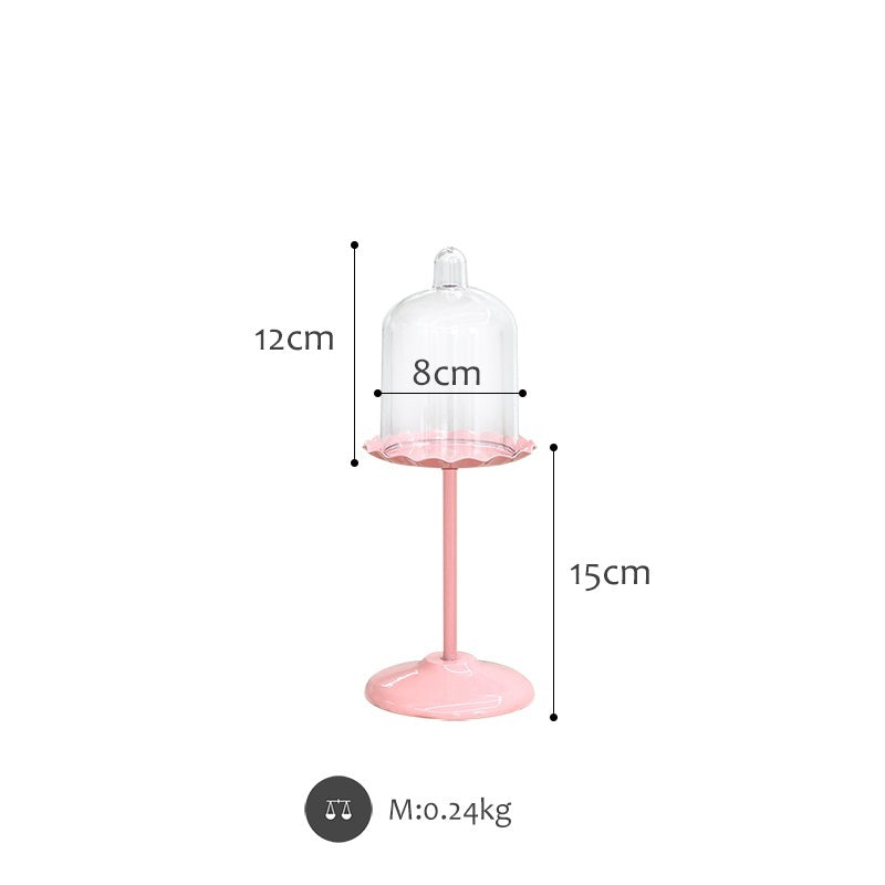 Multi-Level Pink Metal Domed Dessert Stands