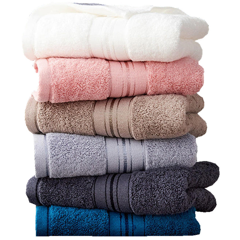 Towels: Thick Cotton Bath Towel Set Towel Sets-Solid Color