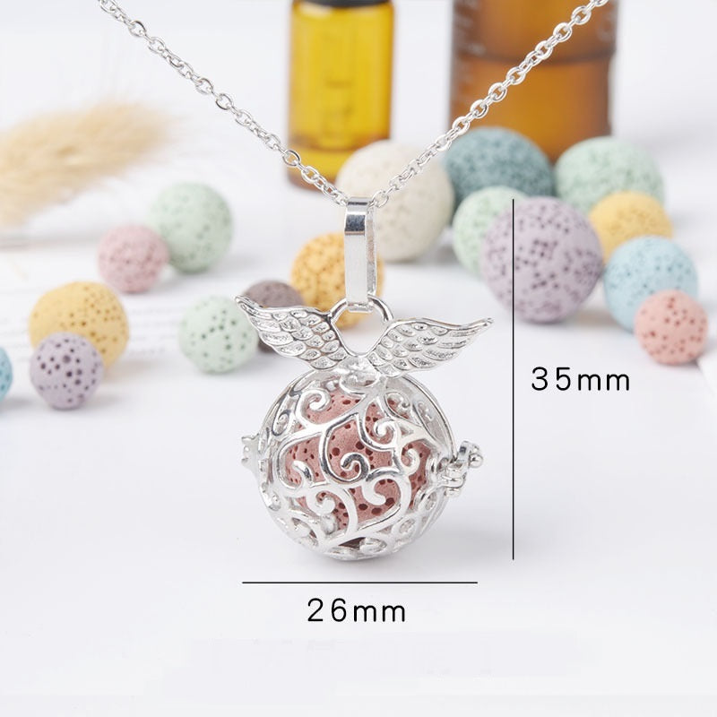 Aromatherapy Necklace Magic Box Pendant Diffuse Necklace Fragrance