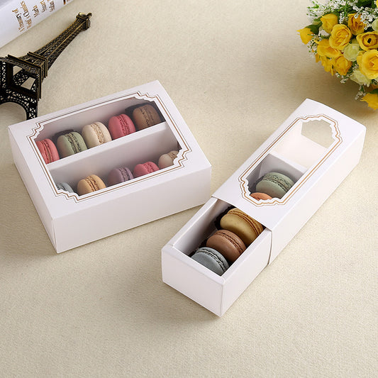 White Macaron Box with Window