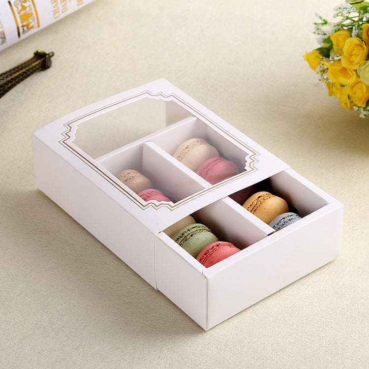 White Macaron Box with Window