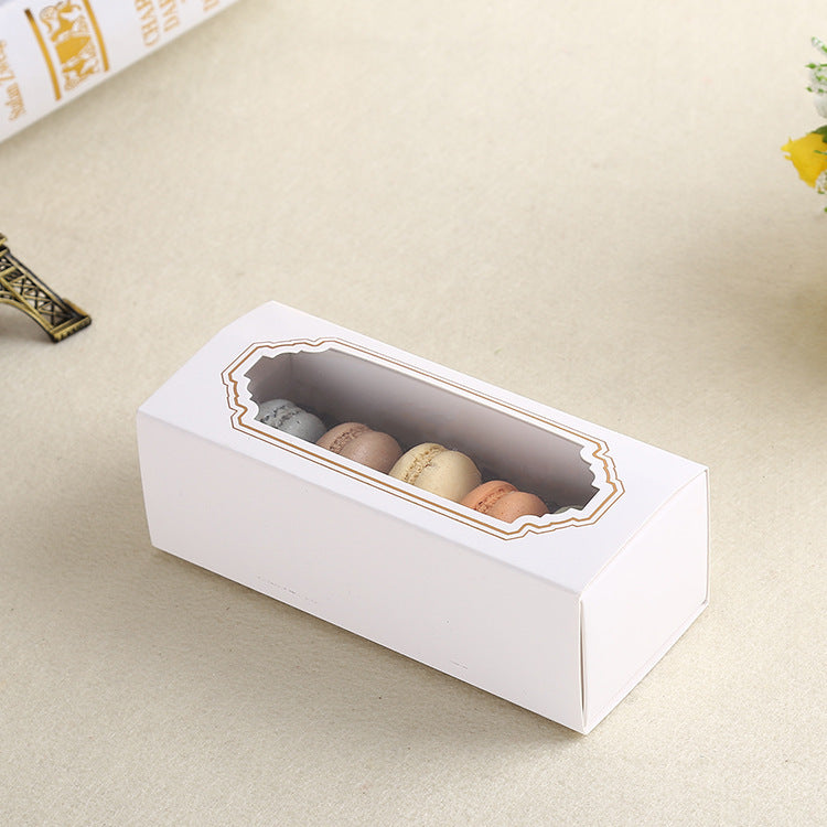 White Macaron Box with Window