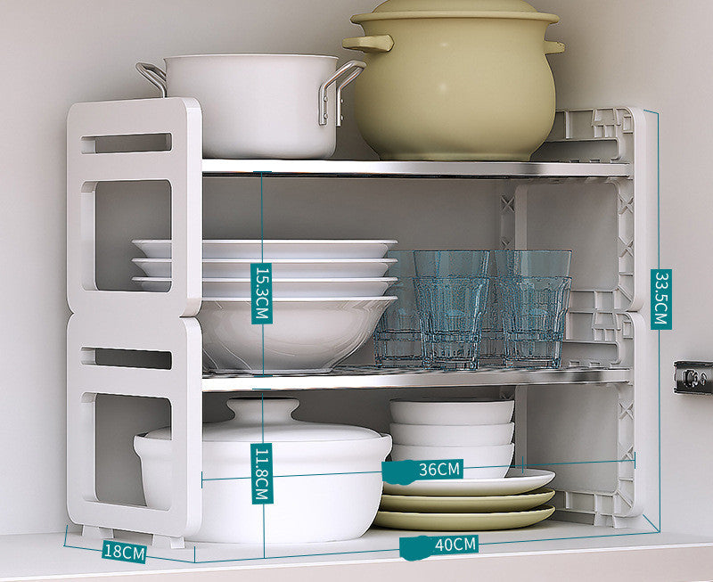 Multi-Tier Storage Rack for Countertop, Cabinets, Shelves