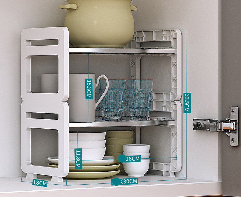 Multi-Tier Storage Rack for Countertop, Cabinets, Shelves