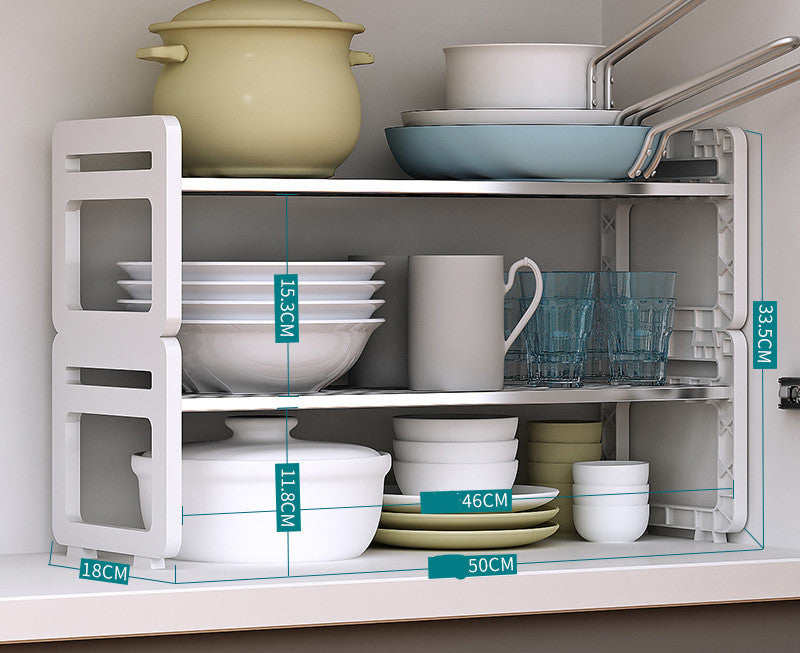 Multi-Tier Storage Rack for Countertop, Cabinets, Shelves