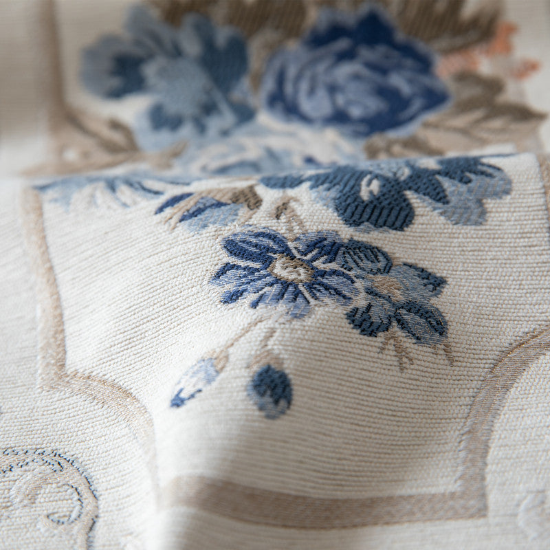 Table Linens: Floral Chenille Table Runner