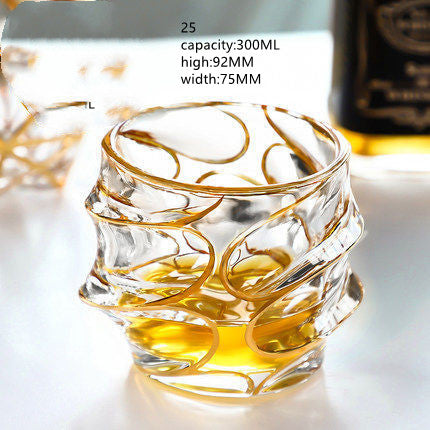 Gold Embellished European Crystal Glassware