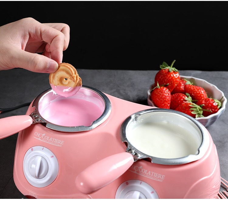 Double Bowl Electric Melting Pot