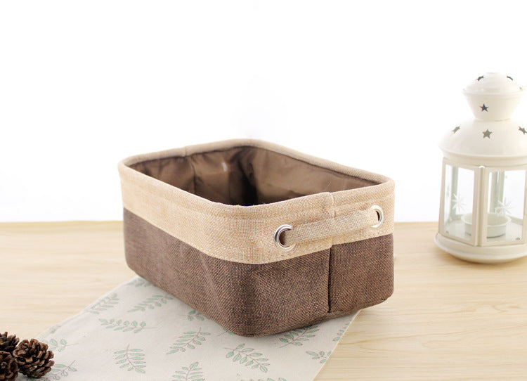 Two-Toned Fabric Storage Bins