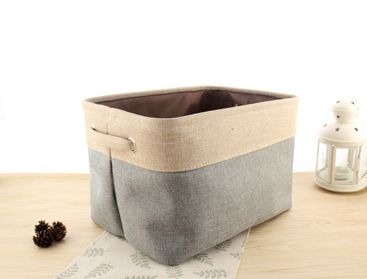 Two-Toned Fabric Storage Bins