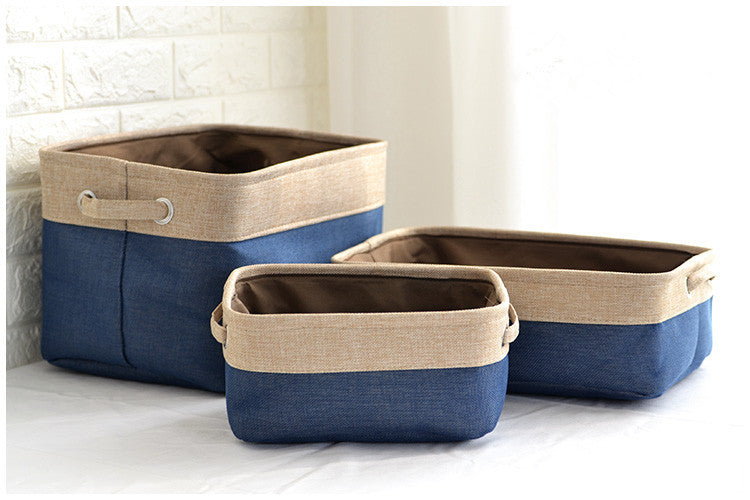 Two-Toned Fabric Storage Bins