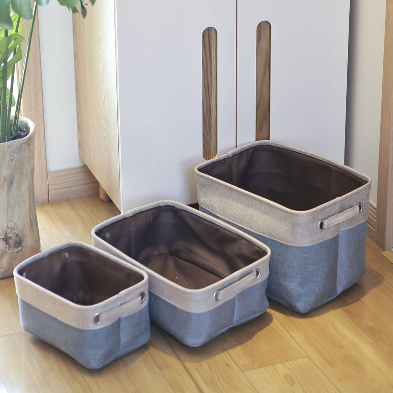 Two-Toned Fabric Storage Bins