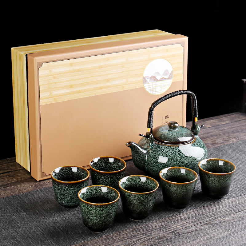 Ceramic Kung Fu Lifting Beam Tea Set
