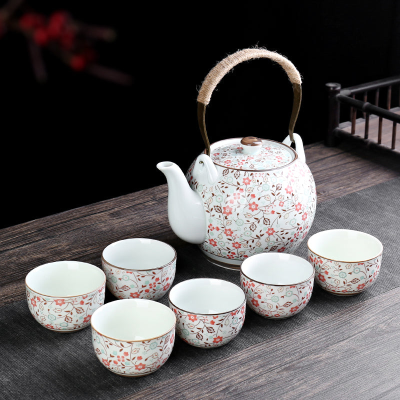 Ceramic Kung Fu Lifting Beam Tea Set