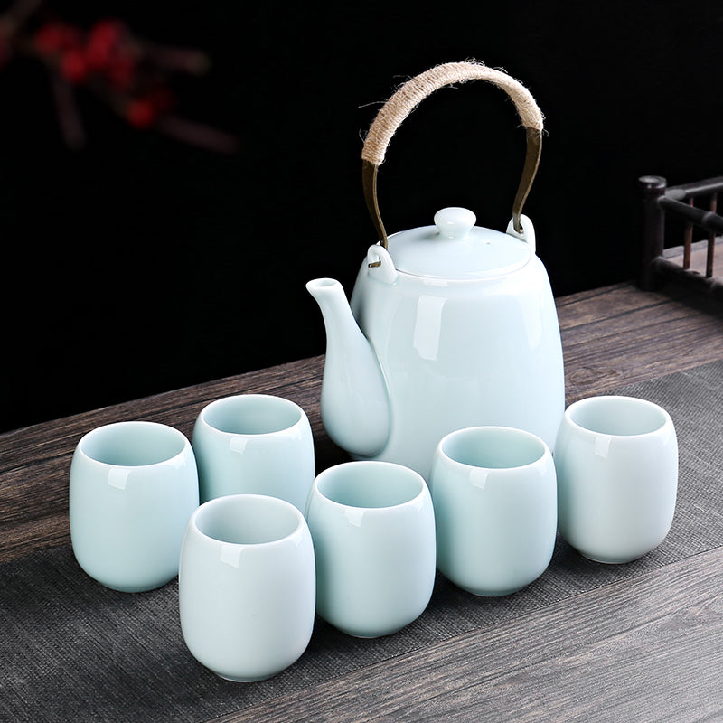 Ceramic Kung Fu Lifting Beam Tea Set