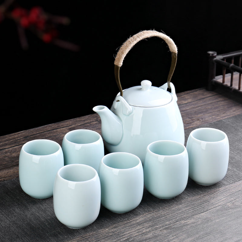 Ceramic Kung Fu Lifting Beam Tea Set