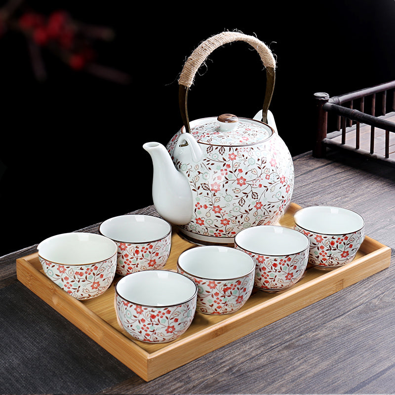 Ceramic Kung Fu Lifting Beam Tea Set