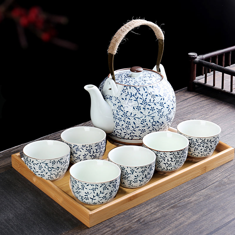 Ceramic Kung Fu Lifting Beam Tea Set