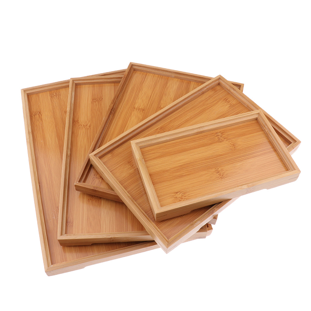 Binaural Wooden Bamboo Serving Trays