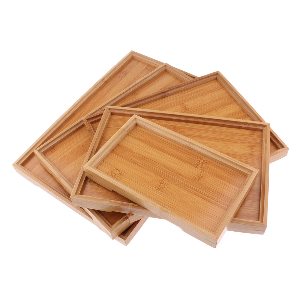 Binaural Wooden Bamboo Serving Trays