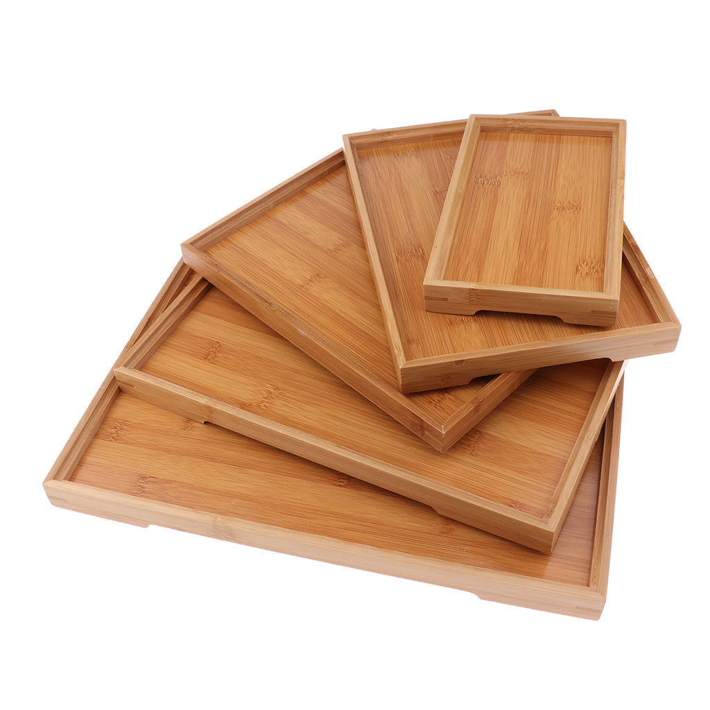 Binaural Wooden Bamboo Serving Trays