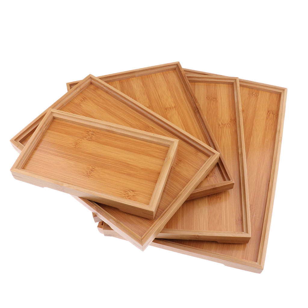 Binaural Wooden Bamboo Serving Trays