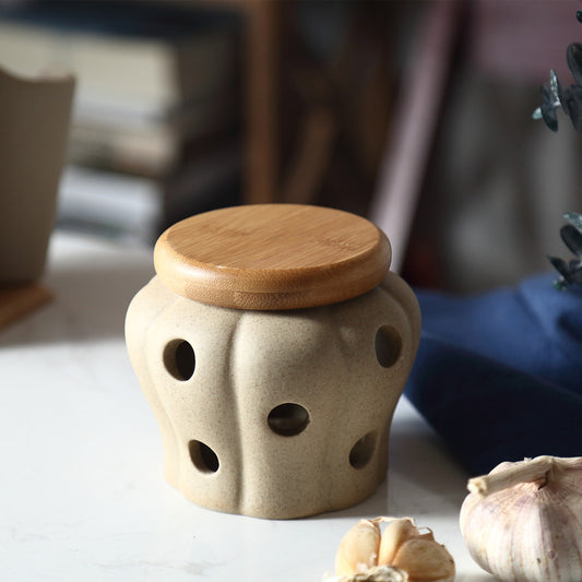 Garlic Keeper Ceramic Canister