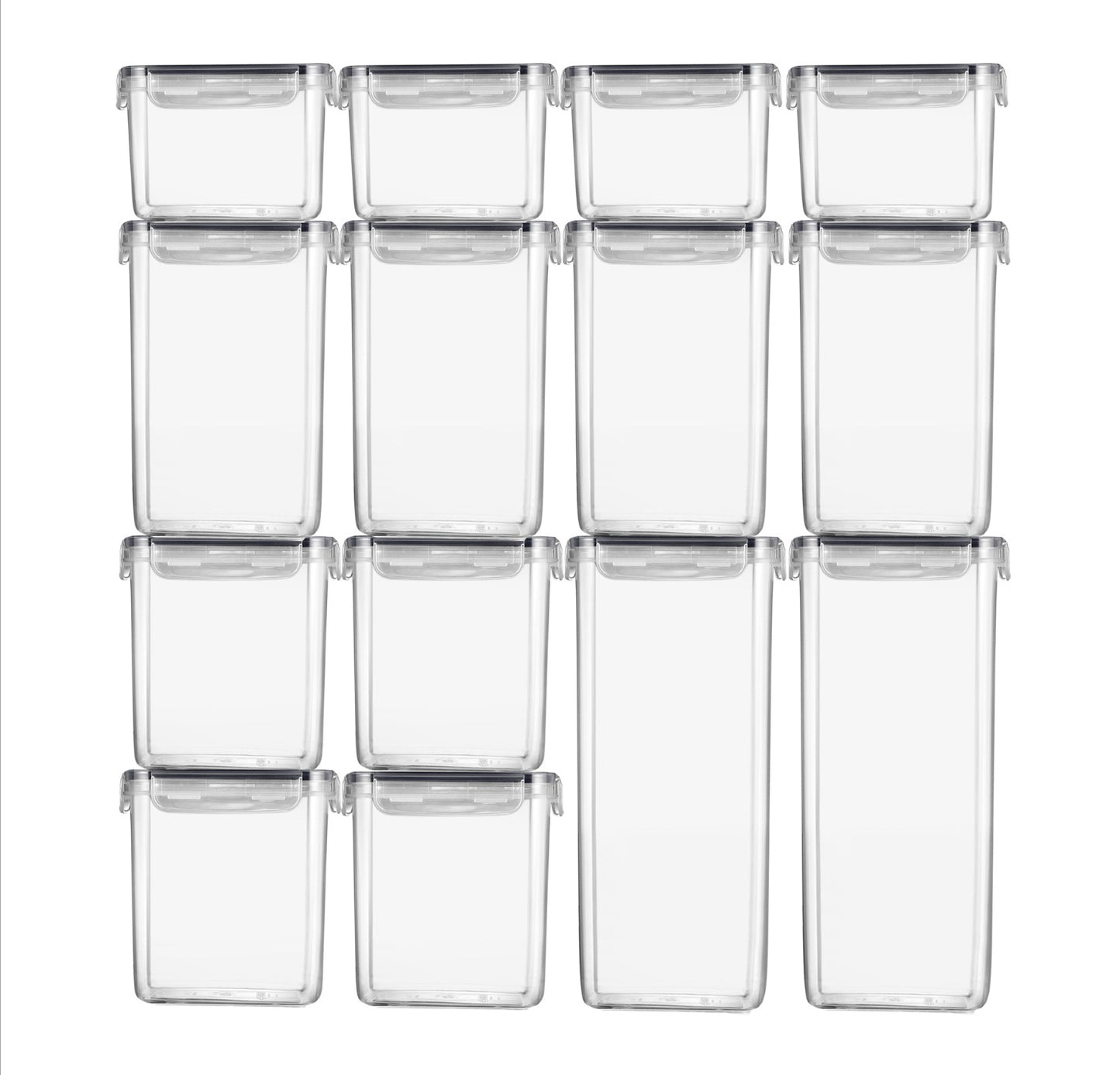 14PC Clear Airtight Pantry Containers