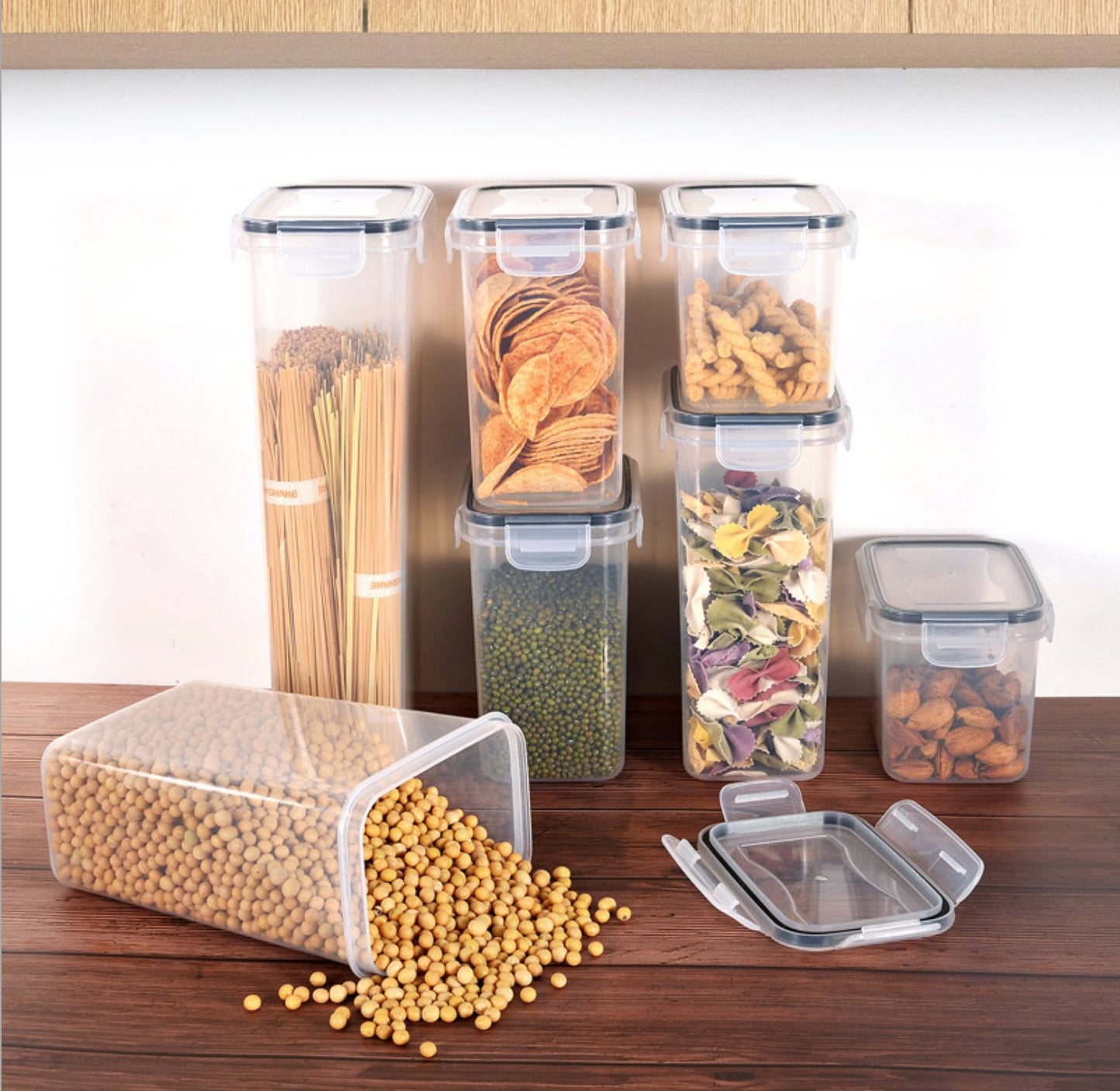 14PC Clear Airtight Pantry Containers