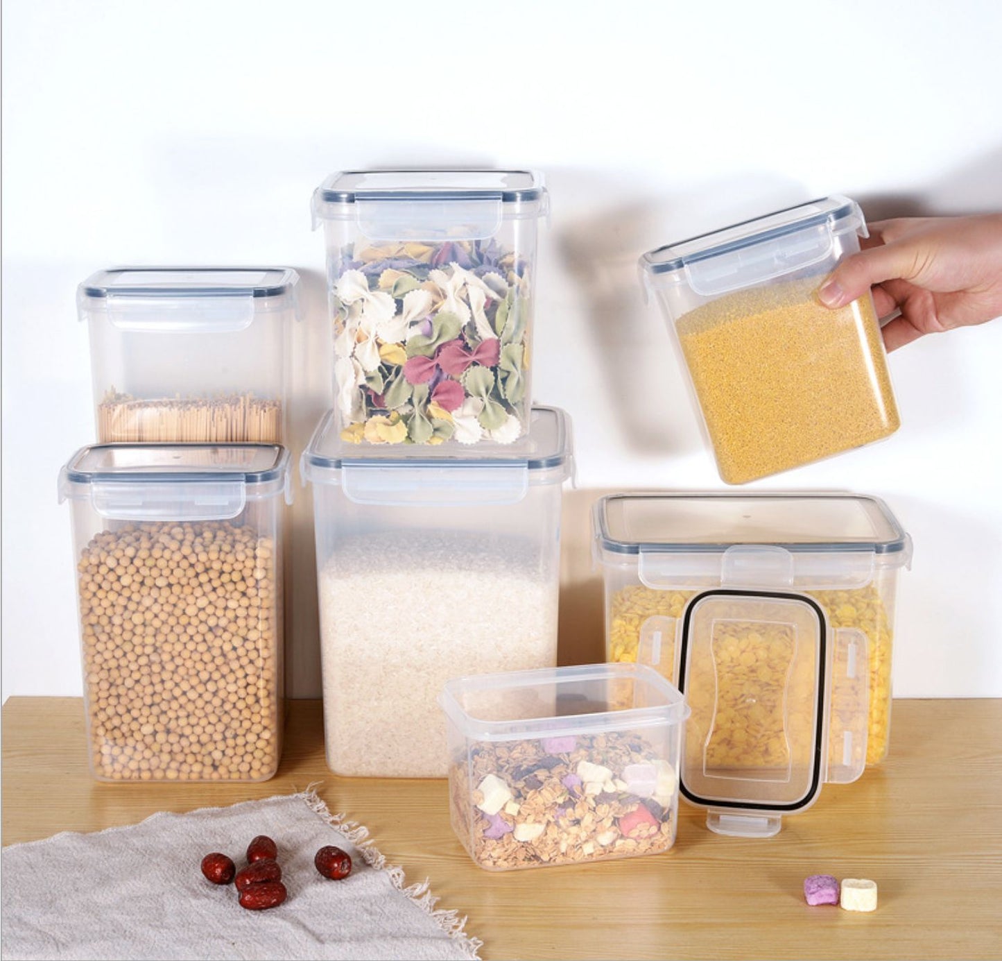 14PC Clear Airtight Pantry Containers