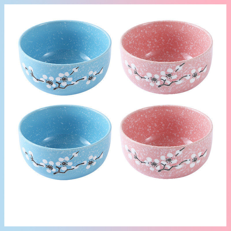 Tableware: Colorful Porcelain Plum Blossom Bowls