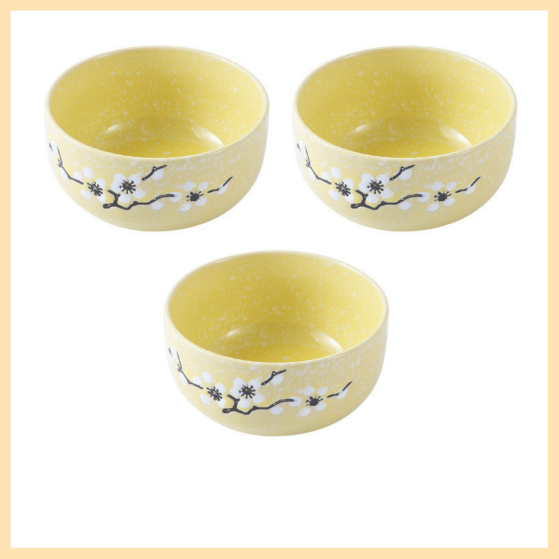 Tableware: Colorful Porcelain Plum Blossom Bowls