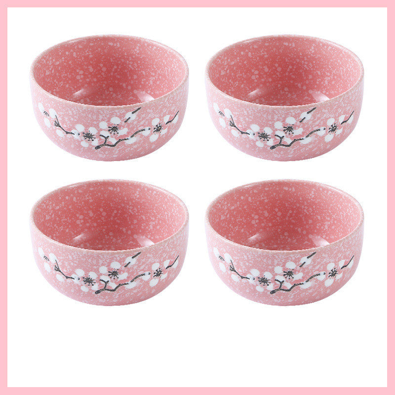 Tableware: Colorful Porcelain Plum Blossom Bowls