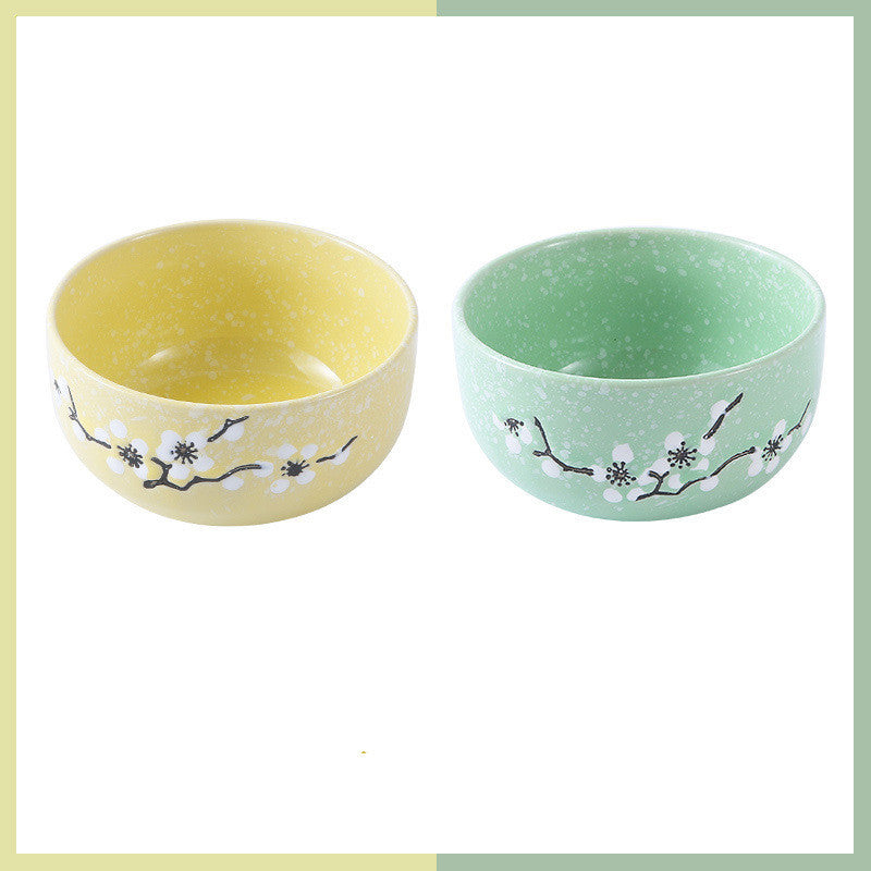 Tableware: Colorful Porcelain Plum Blossom Bowls