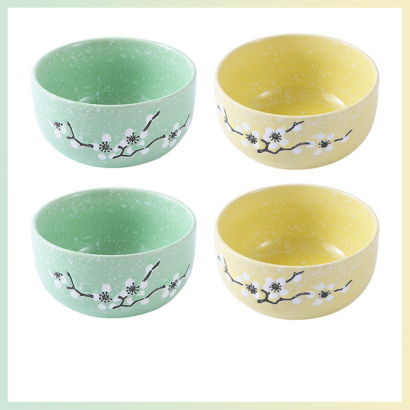 Tableware: Colorful Porcelain Plum Blossom Bowls