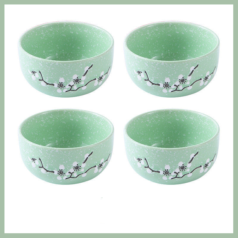 Tableware: Colorful Porcelain Plum Blossom Bowls